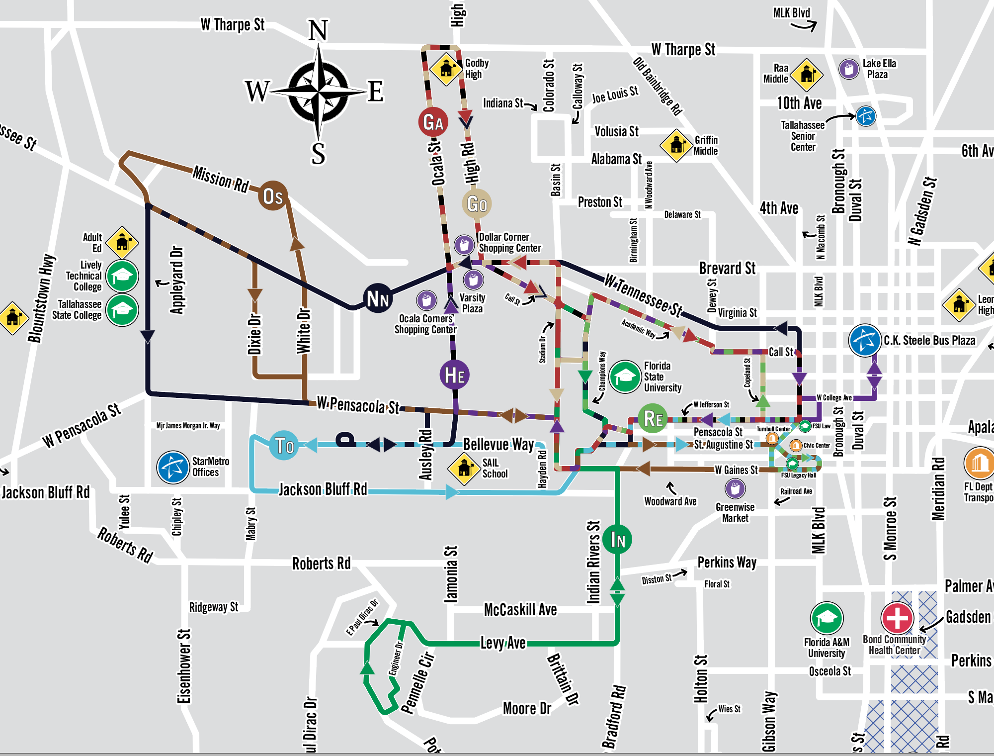 FSU Campus Route Map